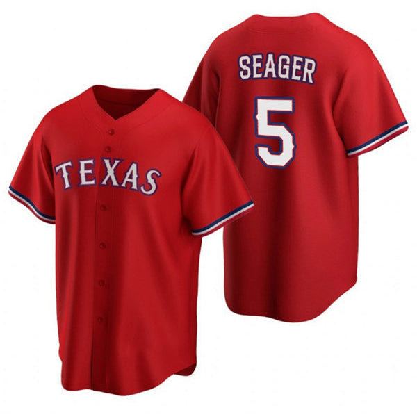 Texas Rangers #5 Corey Seager Red Jereymy Cool Base Stitched Jersey