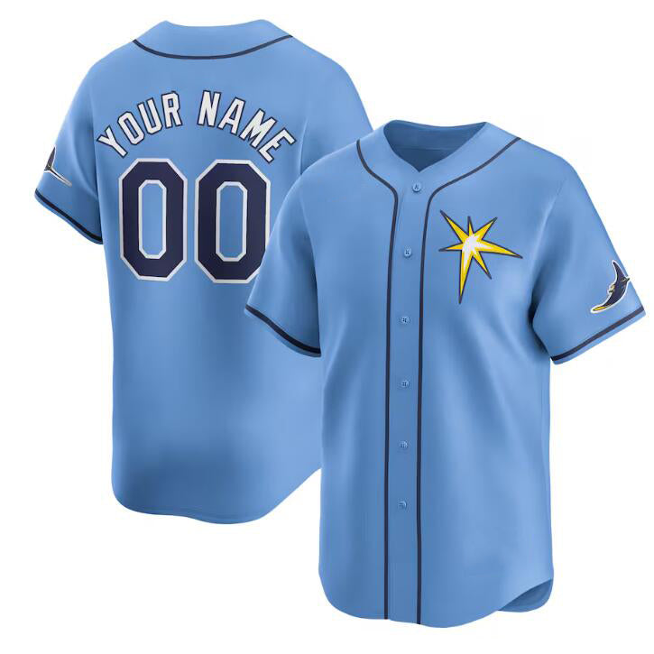 Custom Tampa Bay Rays Active Player Light Blue Jereymy Alternate Stitched Jersey