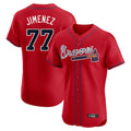 Atlanta Braves #77 Joe Jimenez Player Red Jereymy Limited Elite Home Game Stitched Jerseys