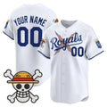 Custom Kansas City Royals x One Piece White Jereymy Vapor Premier Limited Jersey - Stitched