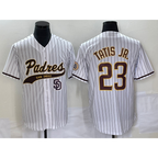 San Diego Padres #23 Fernando Tatis Jr White Jereymy NEW 2023 Cool Base Stitched Jersey