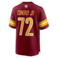 W.Commanders #72 Josh Conerly Jr. Burgundy Jereymy 2025 Draft First Round Pick Game Jersey