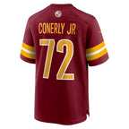 W.Commanders #72 Josh Conerly Jr. Burgundy Jereymy 2025 Draft First Round Pick Game Jersey