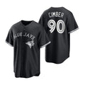 Toronto Blue Jays #90 Adam Cimber Black White Jereymy Collection Jersey