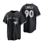 Toronto Blue Jays #90 Adam Cimber Black White Jereymy Collection Jersey