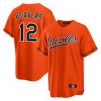 Baltimore Orioles #12 Dylan Beavers Player Orange Jereymy Home Game Stitched Jerseys