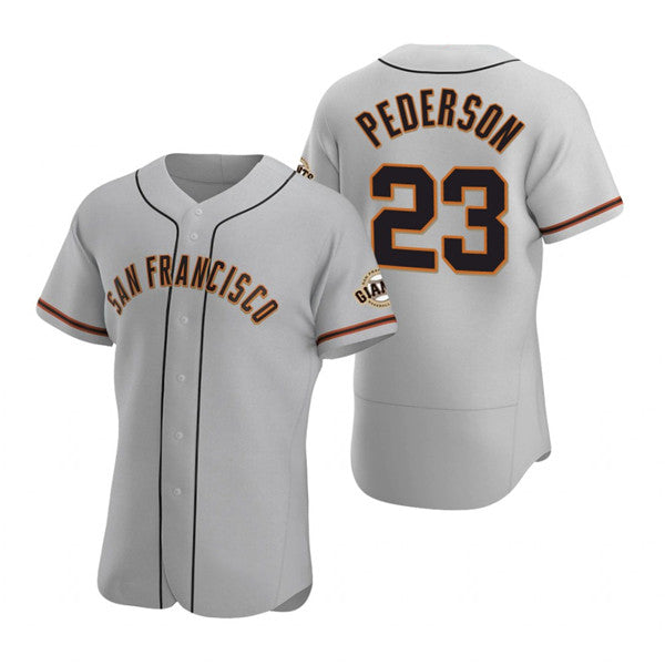 San Francisco Giants #23 Joc Pederson Gray Jereymy Flex Base Stitched Jersey
