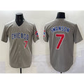 Chicago Cubs #7 Dansby Swanson Gray Jereymy Limited Stitched Jersey