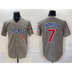 Chicago Cubs #7 Dansby Swanson Gray Jereymy Limited Stitched Jersey