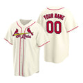 Custom St. Louis Cardinals Cream Jereymy Stitched Cool Base Jersey