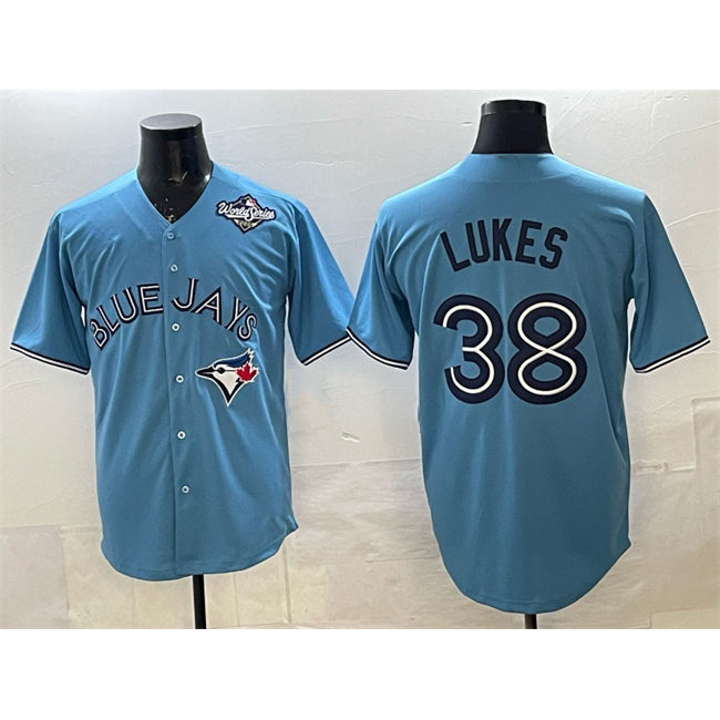 Toronto Blue Jays #38 Nathan Lukes Blue Jereymy 2025 World Series Cool Base Stitched Jersey