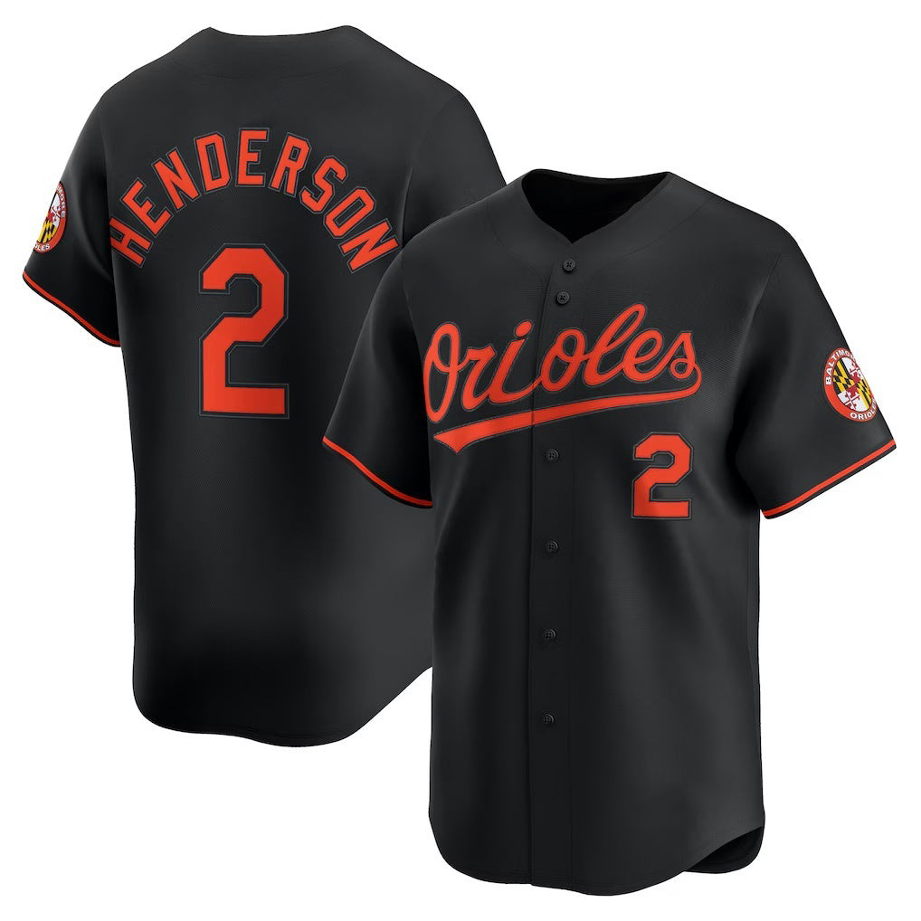 Baltimore Orioles #2 Gunnar Henderson Black Jereymy Alternate Limited Player Jersey