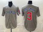 Chicago Cubs #3 Alex Bregman Grey Jereymy Limited Stitched Jersey