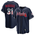 Atlanta Braves #31 Greg Maddux Player Navy Jereymy USA 250 Fourth Of July Limited Home Game Stitched Jerseys