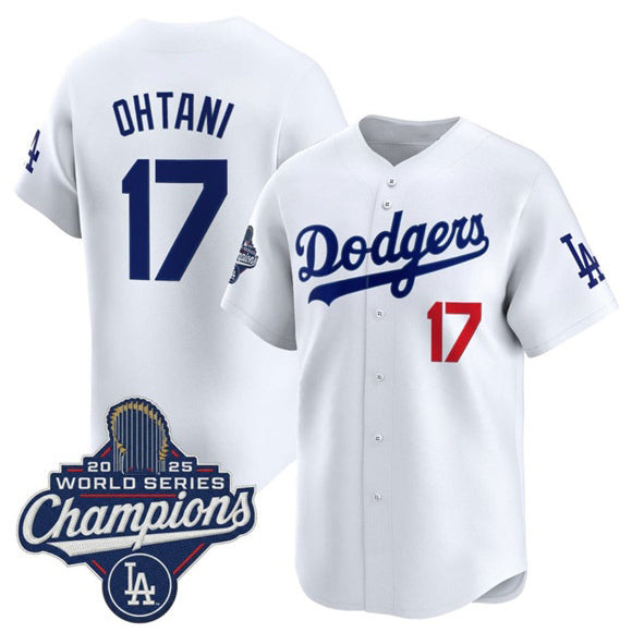 Los Angeles Dodgers #17 Shohei Ohtani White Jereymy 2025 Champions Stitched Jersey