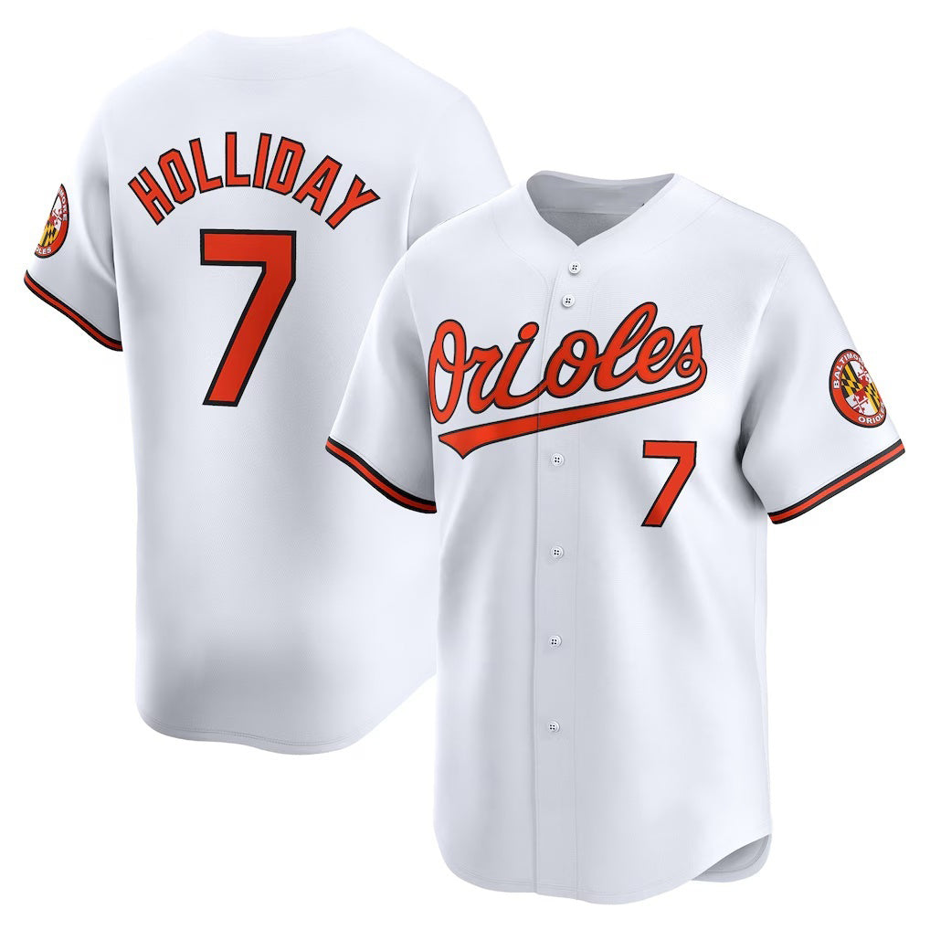 Baltimore Orioles #7 Jackson Holliday White Jereymy Home Limited Player Jersey