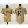 San Diego Padres #14 Tyler Wade Tan Jereymy Cool Base Stitched Jersey