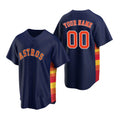 Custom Houston Astros Navy Jereymy Stitched Cool Base Jersey