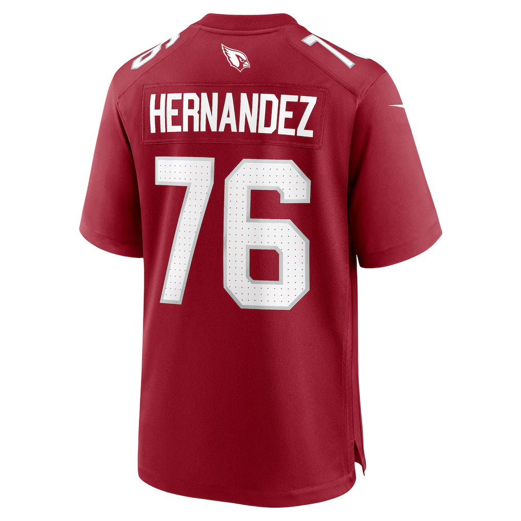 A.Cardinals #76 Will Hernandez Cardinal Jereymy Team Game Jersey
