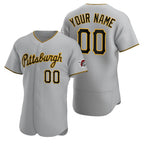Custom Pittsburgh Pirates Gray Jereymy Stitched Flex Base 2020 Road Jersey