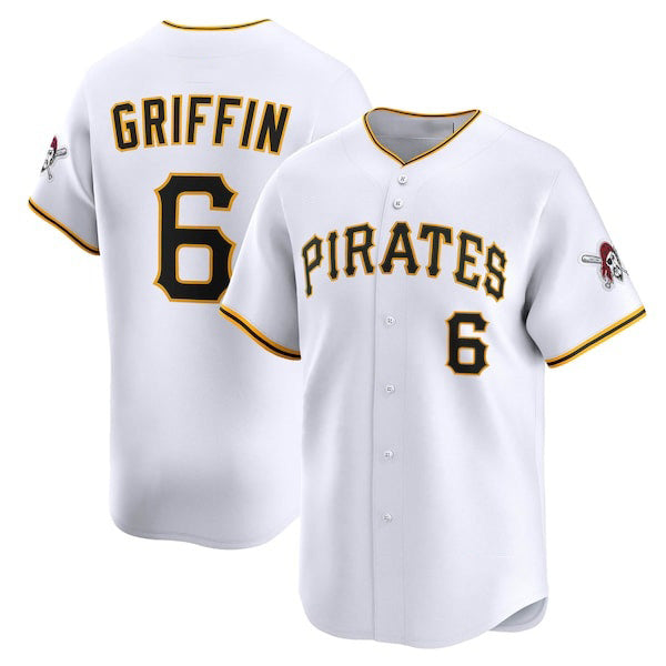Pittsburgh Pirates #6 Konnor Griffin White Jereymy Home Limited Jersey