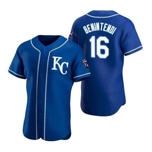 Kansas City Royals #16 Andrew Benintendi Blue Jereymy Flex Base Stitched Jersey 2