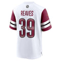 W.Commanders #39 Jeremy Reaves White Jereymy Game Jersey