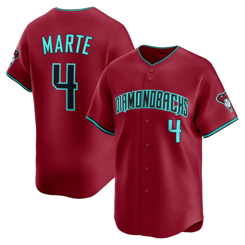 Arizona Diamondbacks #4 Ketel Marte Red Jereymy Alternate 2 Limited Player Jersey