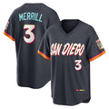San Diego Padres #3 Jackson Merrill Obsidian Jereymy 2026 City Connect Stadium Jersey