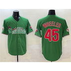 Philadelphia Phillies #45 Zack Wheeler Green Jereymy Phanatic Limited Stitched Jersey