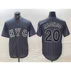New York Mets #20 Pete Alonso Grey Jereymy 2024 City Connect Cool Base Stitched Jersey