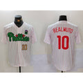 Philadelphia Phillies #10 J.T. Realmuto White Green Jereymy Cool Base Stitched Jerseys
