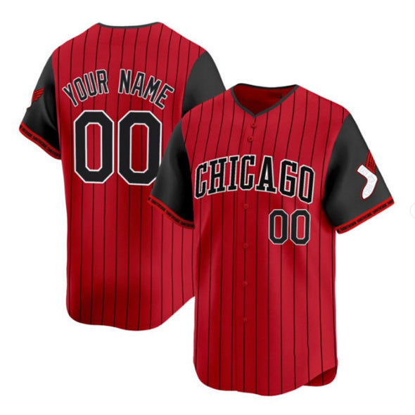 Custom Chicago White Sox Active Player Red Black Jereymy 2025 City Connect Limited Stitched Jersey