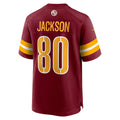 W.Commanders #80 Tyree Jackson Burgundy Jereymy Team Game Jersey