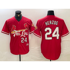 St. Louis Cardinals #24 Whitey Herzog Red Jereymy 2024 City Connect Limited Stitched Jersey