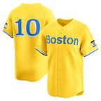 Boston Red Sox #10 Trevor Story Gold Jereymy City Connect Limited Player Jersey