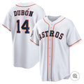 Houston Astros #14 Mauricio Dub¨®n White Jereymy Home Jersey