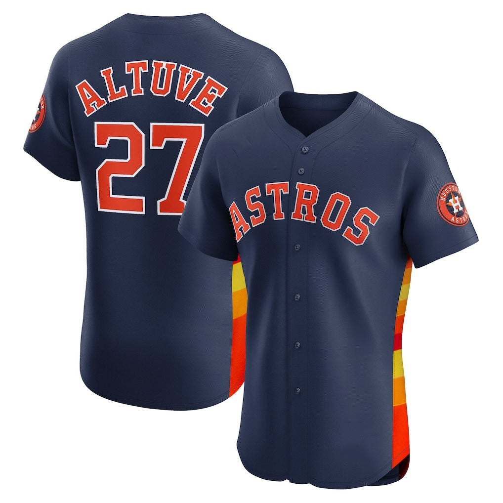 Houston Astros #27 Jose Altuve Navy Jereymy Alternate 2 Elite Player Jersey