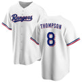 Texas Rangers #8 Bubba Thompson White Jereymy Cool Base Stitched Jersey