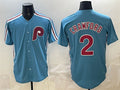 Philadelphia Phillies #2 Justin Crawford Blue Jereymy Cool Base Stitched Jersey