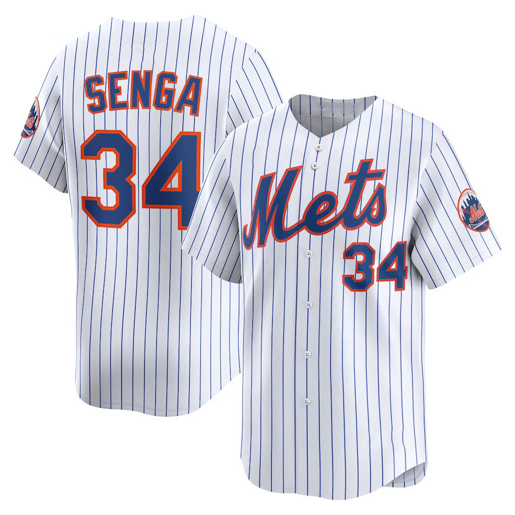 New York Mets #34 Kodai Senga White Jereymy Home Limited Player Jersey