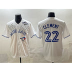 Toronto Blue Jays #22 Ernie Clement White Jereymy 2025 World Series Home Cool Base Stitched Jersey