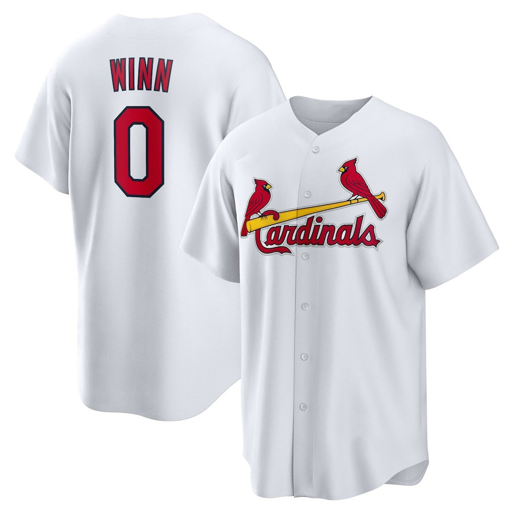 St. Louis Cardinals #0 Masyn Winn White Jereymy Home Replica Jersey