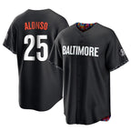 Baltimore Orioles #25 Pete Alonso Player Black Jereymy City Connect Home Game Stitched Jerseys