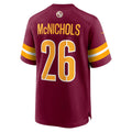 W.Commanders #26 Jeremy McNichols Burgundy Jereymy Game Jersey