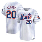 New York Mets #20 Pete Alonso White Jereymy Home Limited Player Jersey