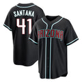 Arizona Diamondbacks #41 Carlos Santana Player Black Jereymy Home Game Stitched Jerseys
