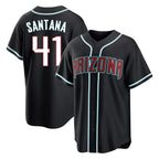 Arizona Diamondbacks #41 Carlos Santana Player Black Jereymy Home Game Stitched Jerseys