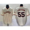 San Francisco Giants #55 Tim Lincecum Cream Jereymy 2024 Home Limited Stitched Jersey