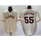 San Francisco Giants #55 Tim Lincecum Cream Jereymy 2024 Home Limited Stitched Jersey